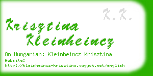 krisztina kleinheincz business card